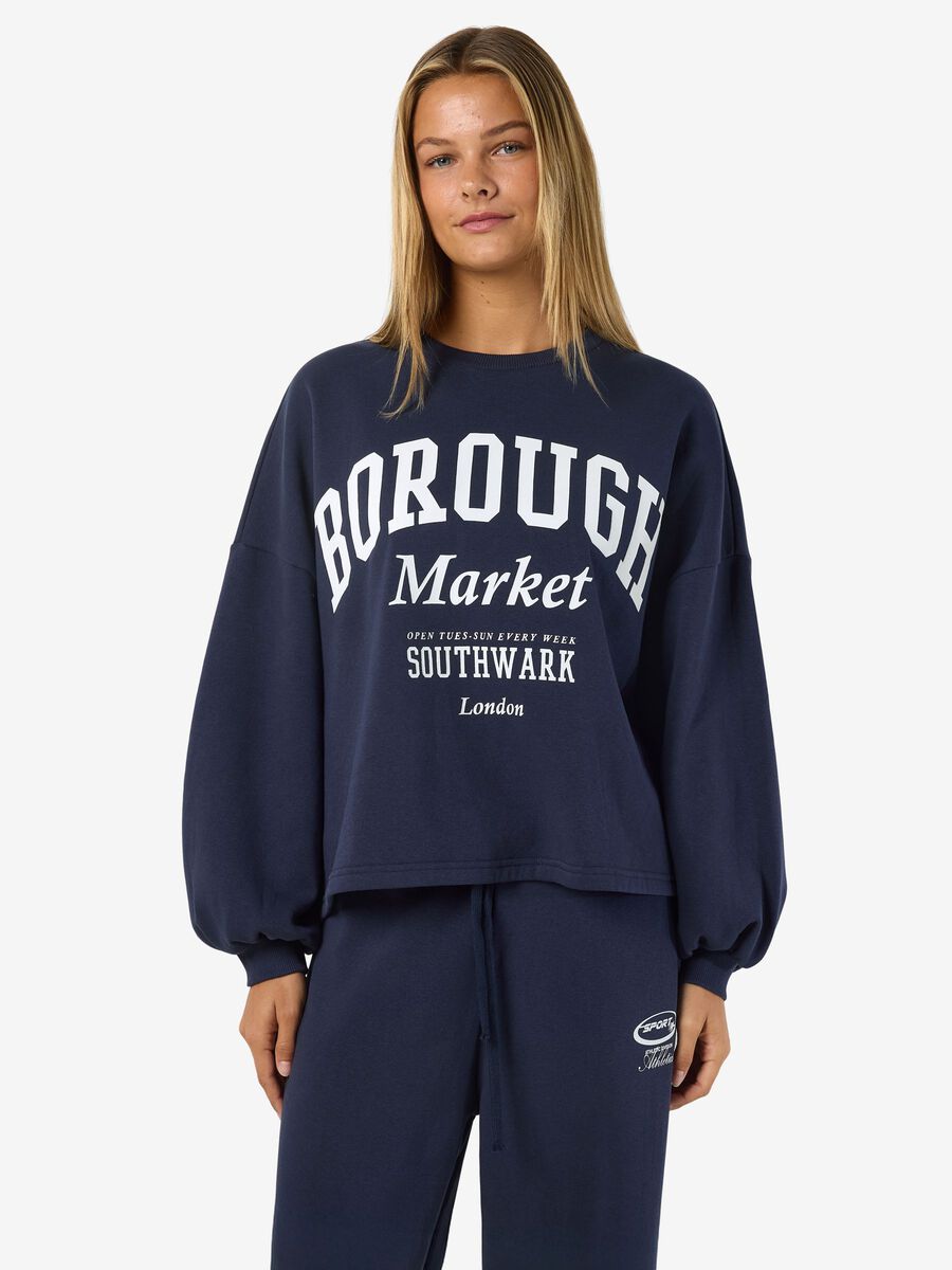 Product carousel image - PRINTED SWEATSHIRT, Navy Blazer | 1