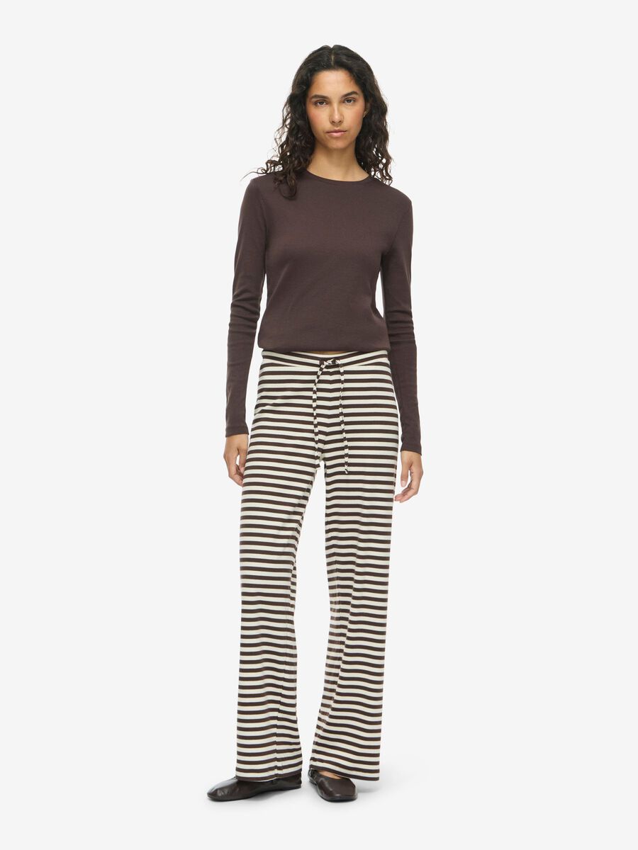 Carousel image - NMSTORMI  WIDE-LEG TROUSERS, Hot Fudge | 3