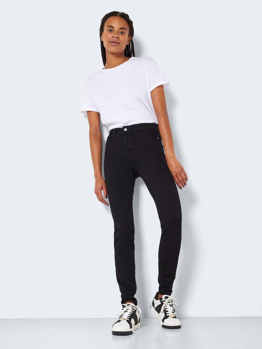Noisy May NMCALLIE HIGH WAISTED SKINNY FIT JEANS, Black, highres - 27021258_Black_007.jpg