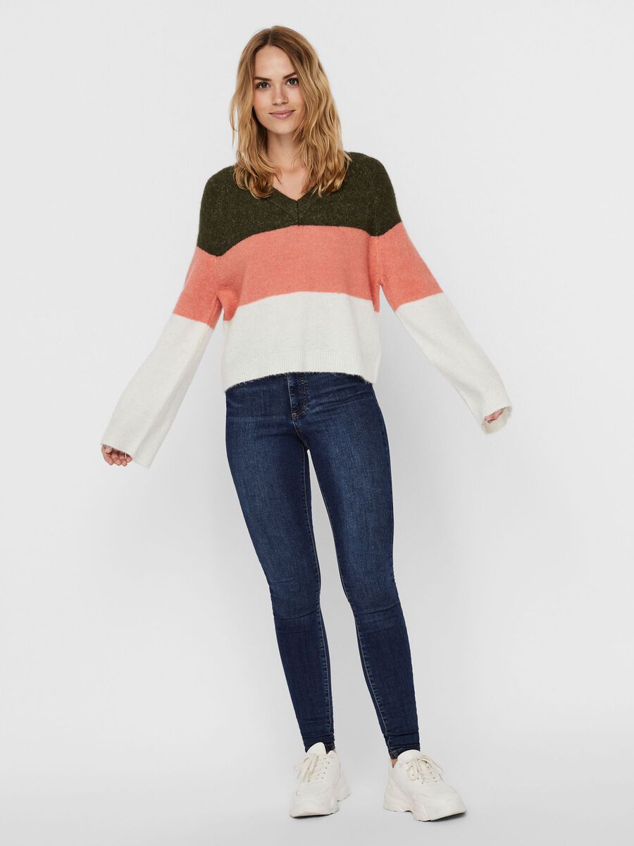 Noisy May STRIPED KNITTED PULLOVER, Dusty Olive, highres - 27011820_DustyOlive_771731_007.jpg