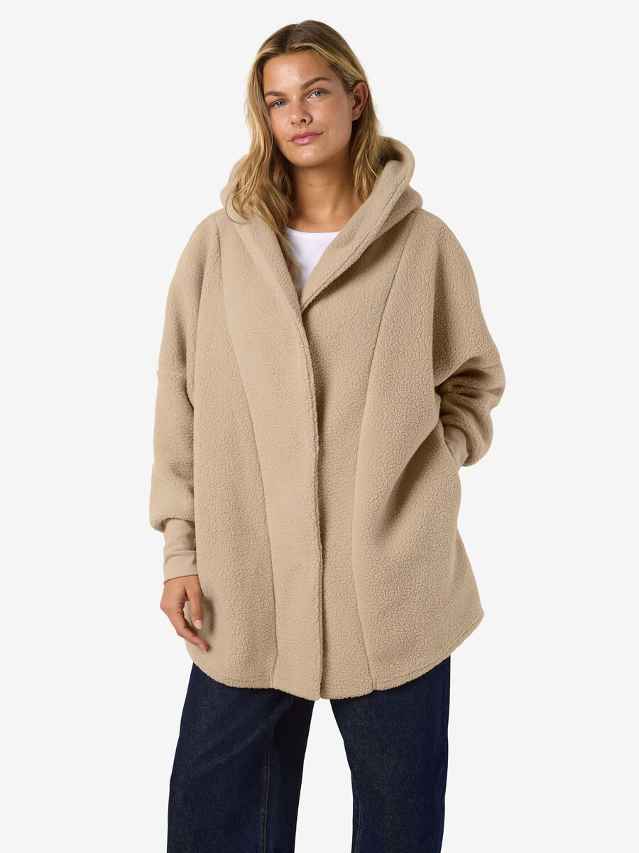 Product carousel image - FLEECE COATIGAN, White Pepper | 2