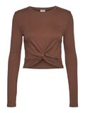 Noisy May LONG SLEEVED KNOT DETAIL TOP, Cappuccino, highres - 27021336_Cappuccino_001.jpg