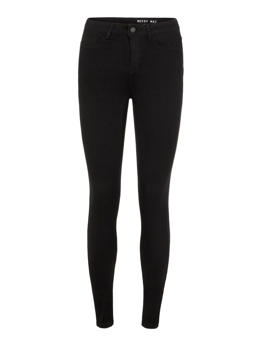Noisy May NMCALLIE HIGH-WAIST SKINNY JEANS, Black Denim, highres - 27007982_BlackDenim_001.jpg