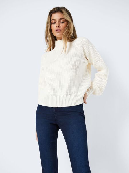 Noisy May HIGH NECK KNITTED PULLOVER, Sugar Swizzle, highres - 27017053_SugarSwizzle_007.jpg