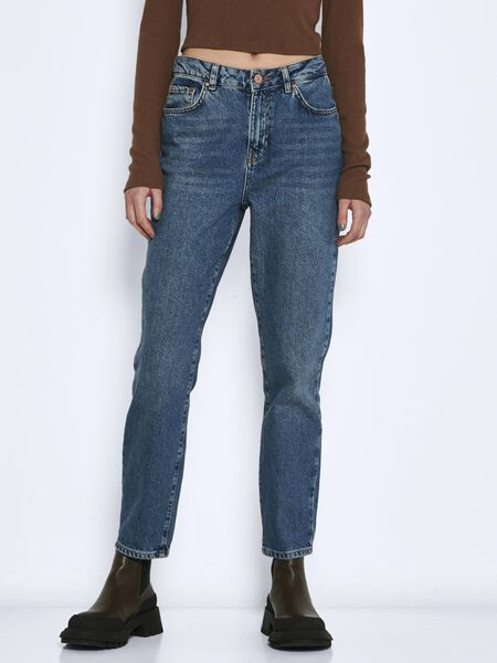 Noisy May NMISABEL HIGH WAIST LOOSE FIT JEANS, Medium Blue Denim, highres - 27010954_MediumBlueDenim_003.jpg