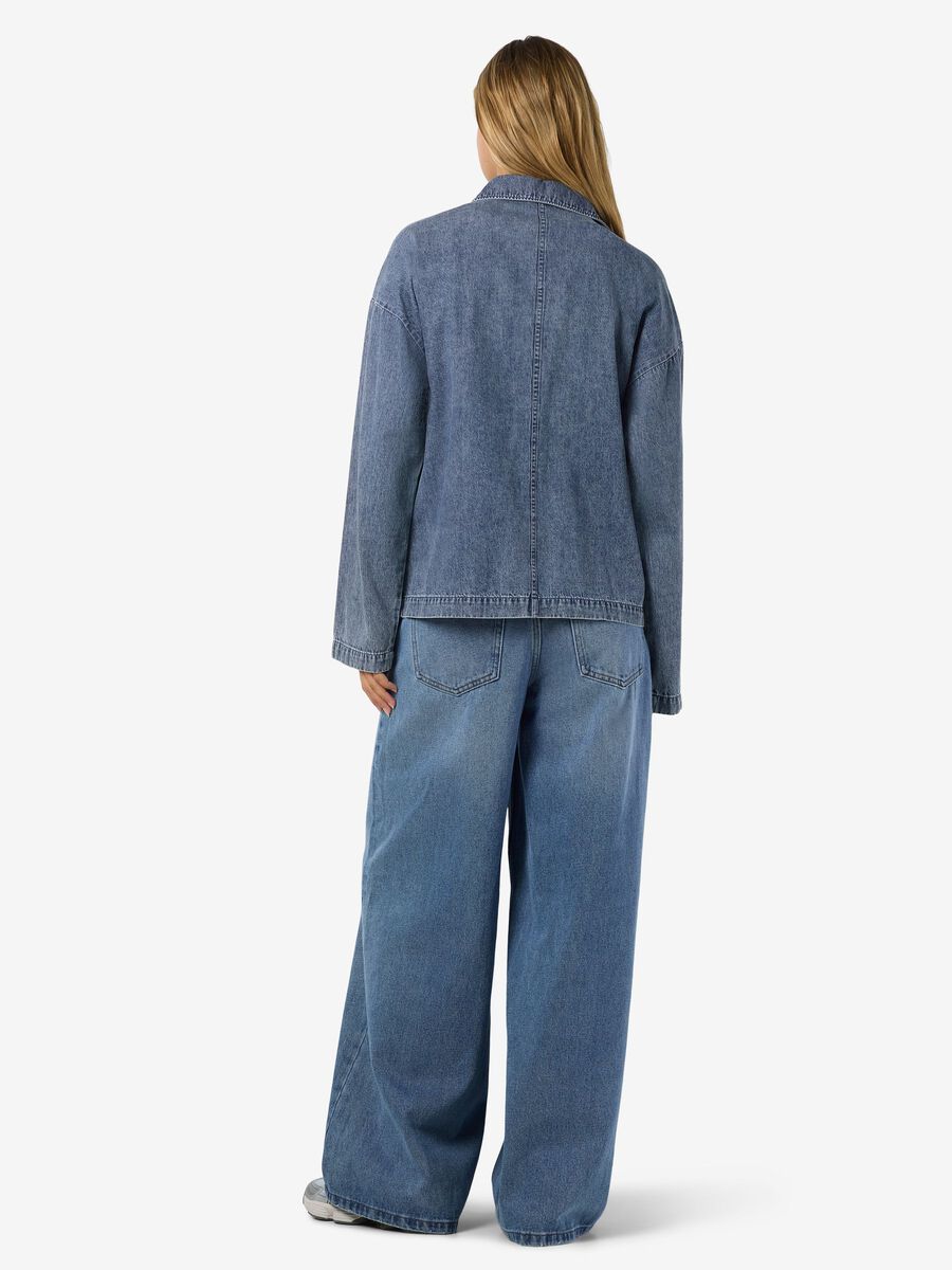 Carousel image - NMENZA SPIJKERBLOUSE, Medium Blue Denim | 3