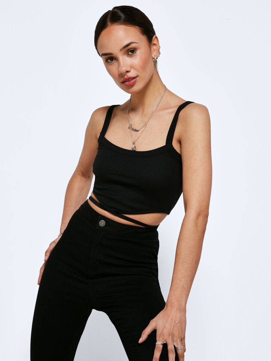 Noisy May CROPPED TIE TOP, Black, highres - 27020663_Black_007.jpg