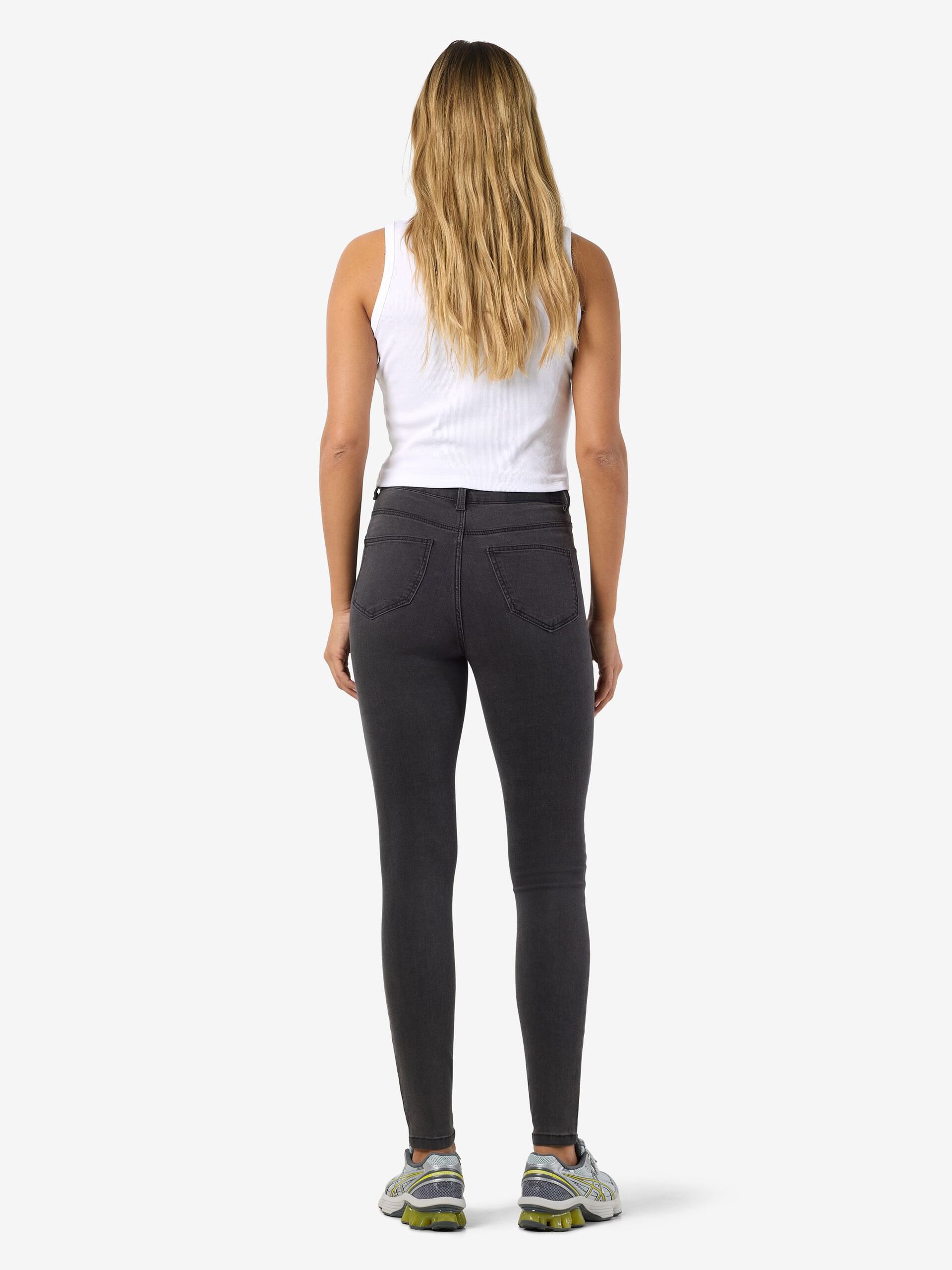 Carousel image - NMCALLIE SKINNY FIT JEANS, Dark Grey Denim | 3