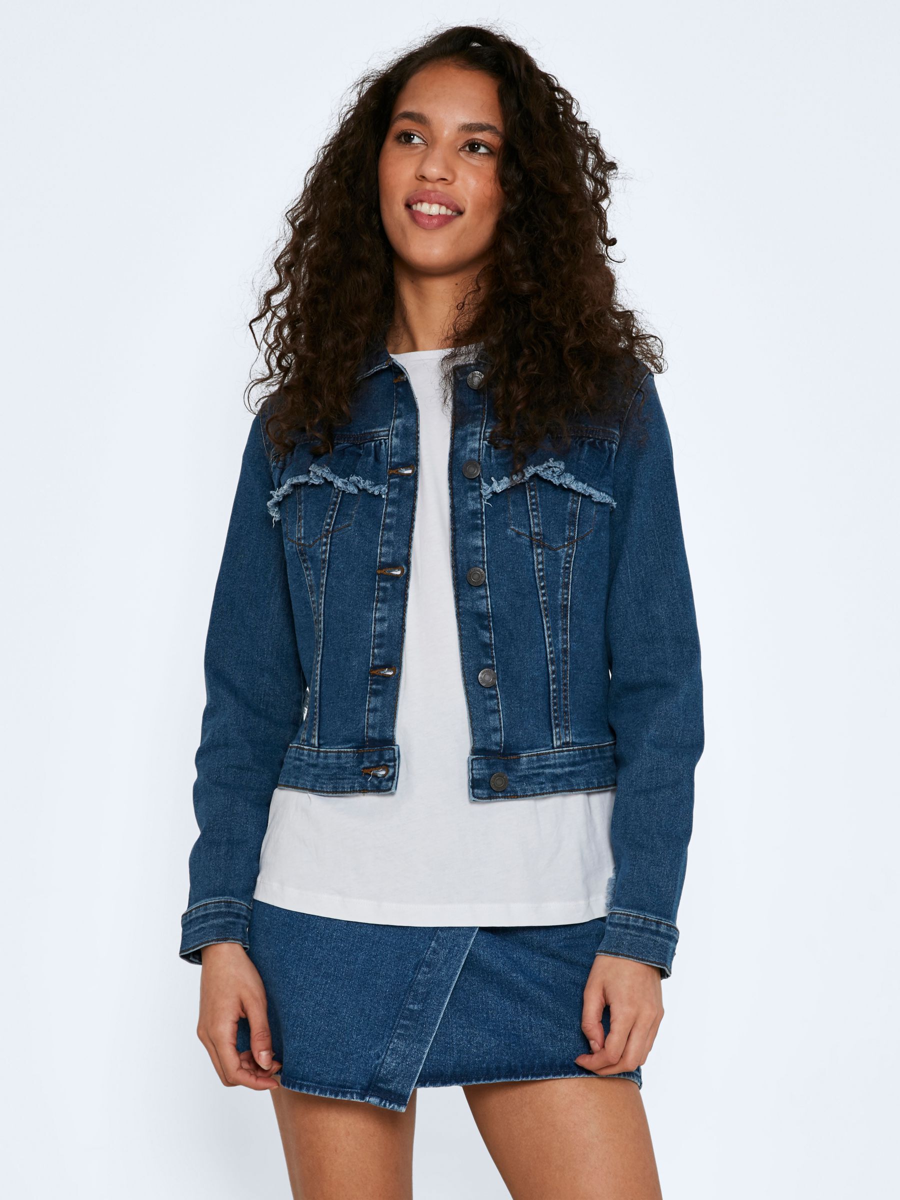 VOLANTS VESTE EN JEAN Bleu NOISY MAY