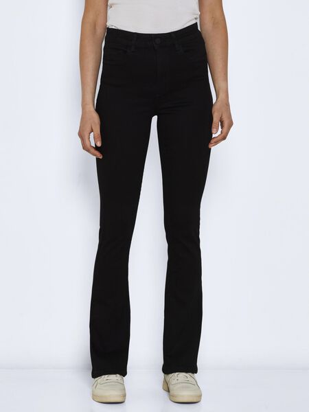 Noisy May NMSALLIE HIGH WAIST FLARED JEANS, Black, highres - 27017554_Black_003.jpg