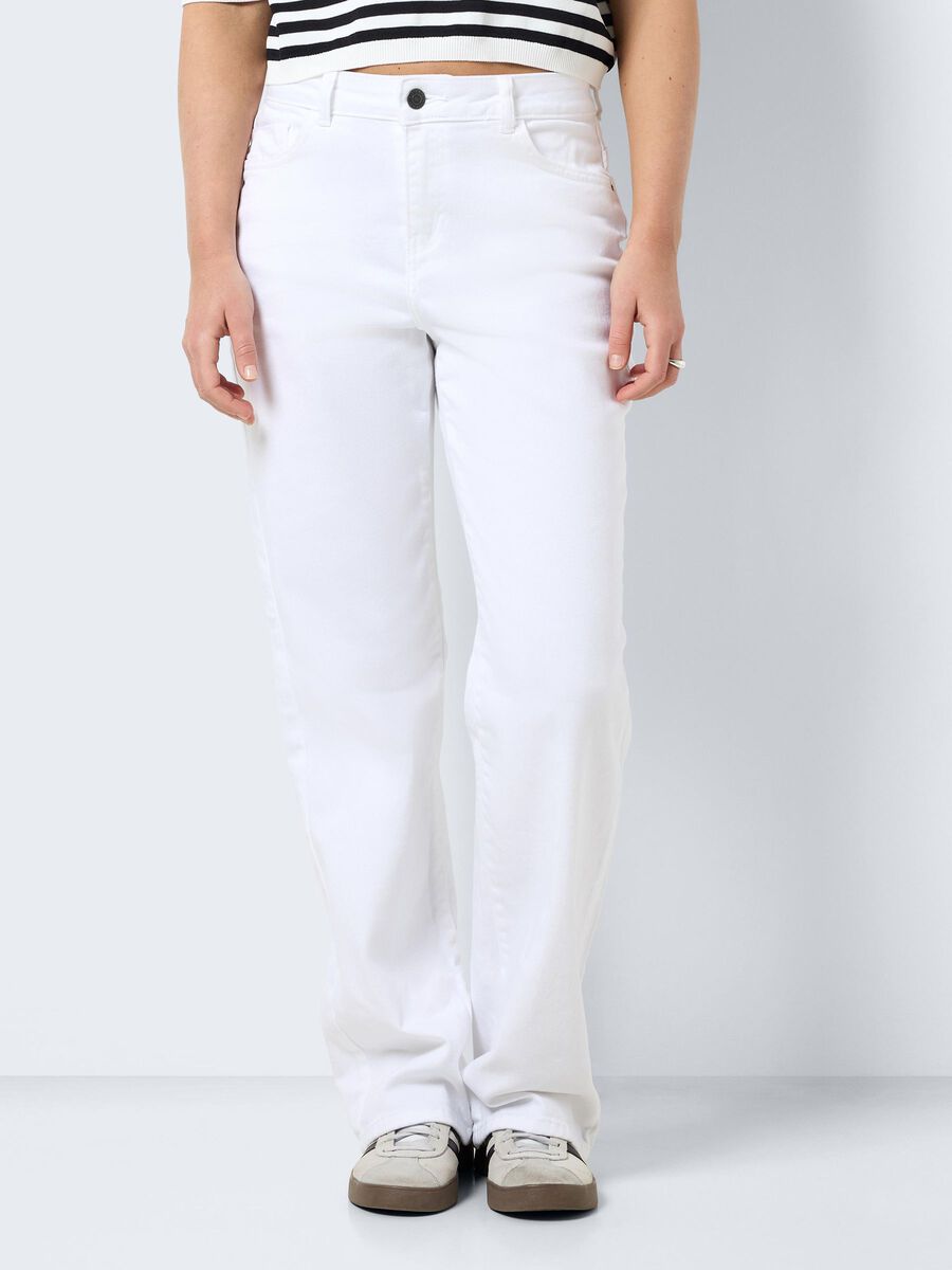 Noisy May NMYOLANDA NORMALE TAILLE WIDE LEG JEANS, Bright White, highres - 27029316_BrightWhite_003.jpg