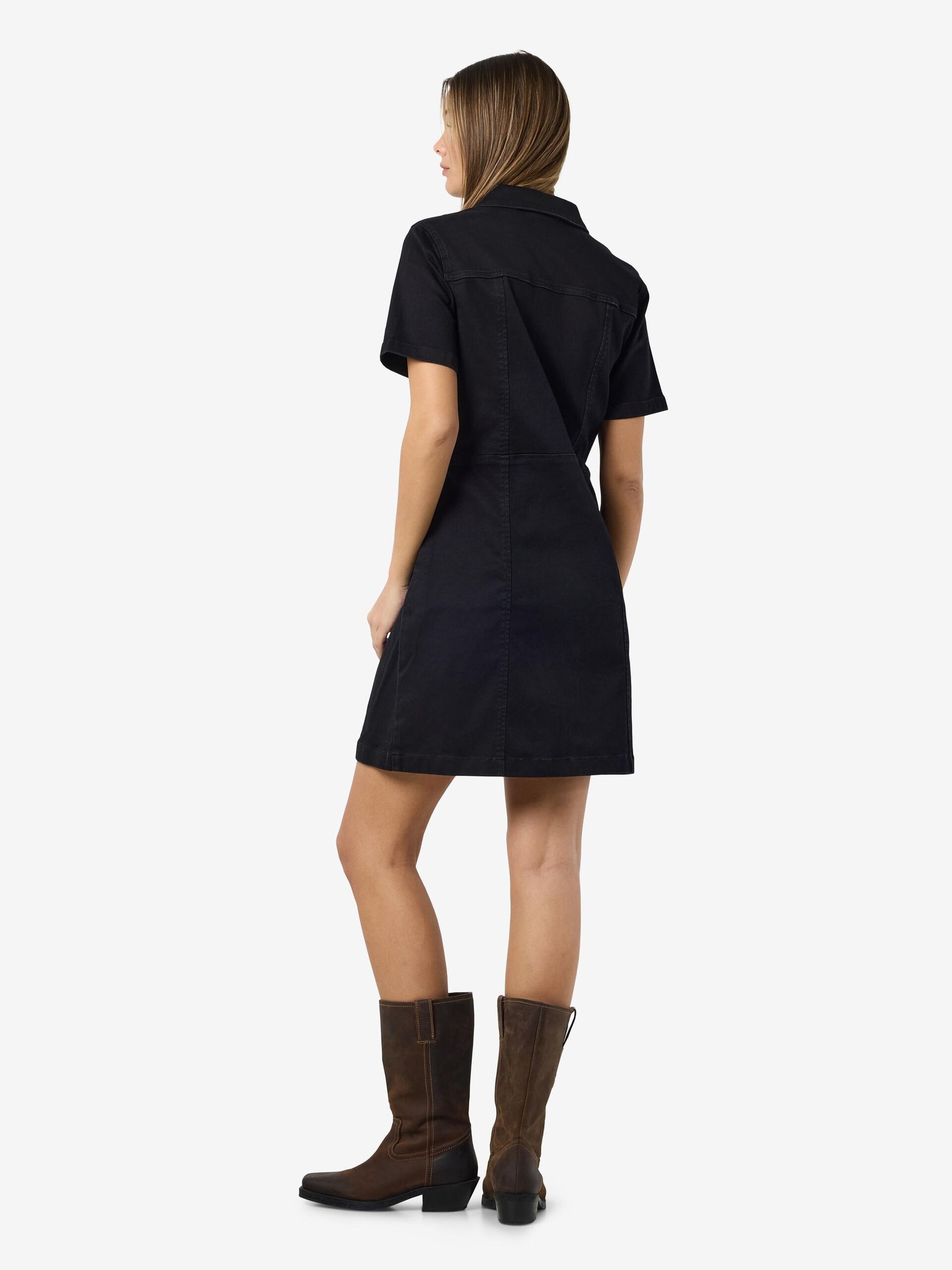 Carousel image - DENIM MINI DRESS, Black | 3