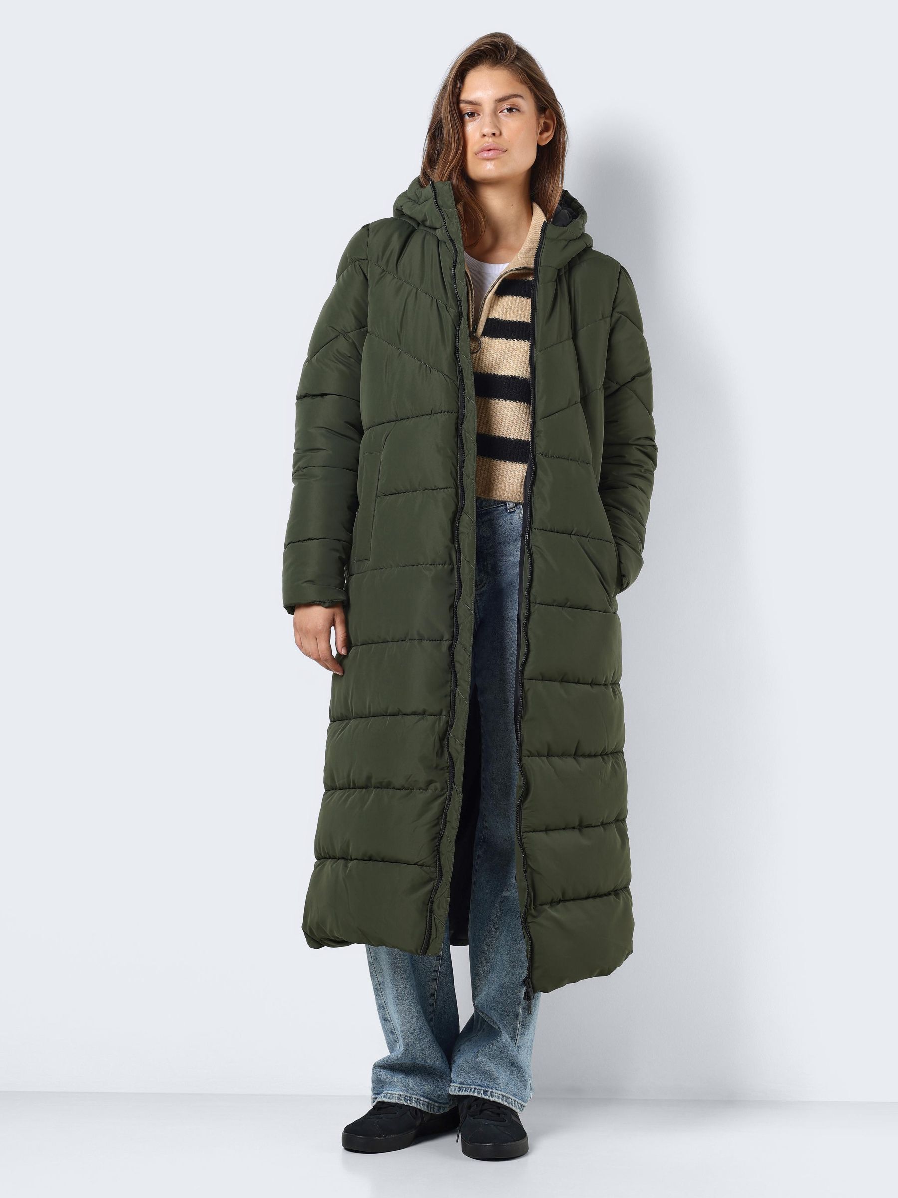 NMDALCON EXTRA LONG PUFFER JACKET Green NOISY MAY