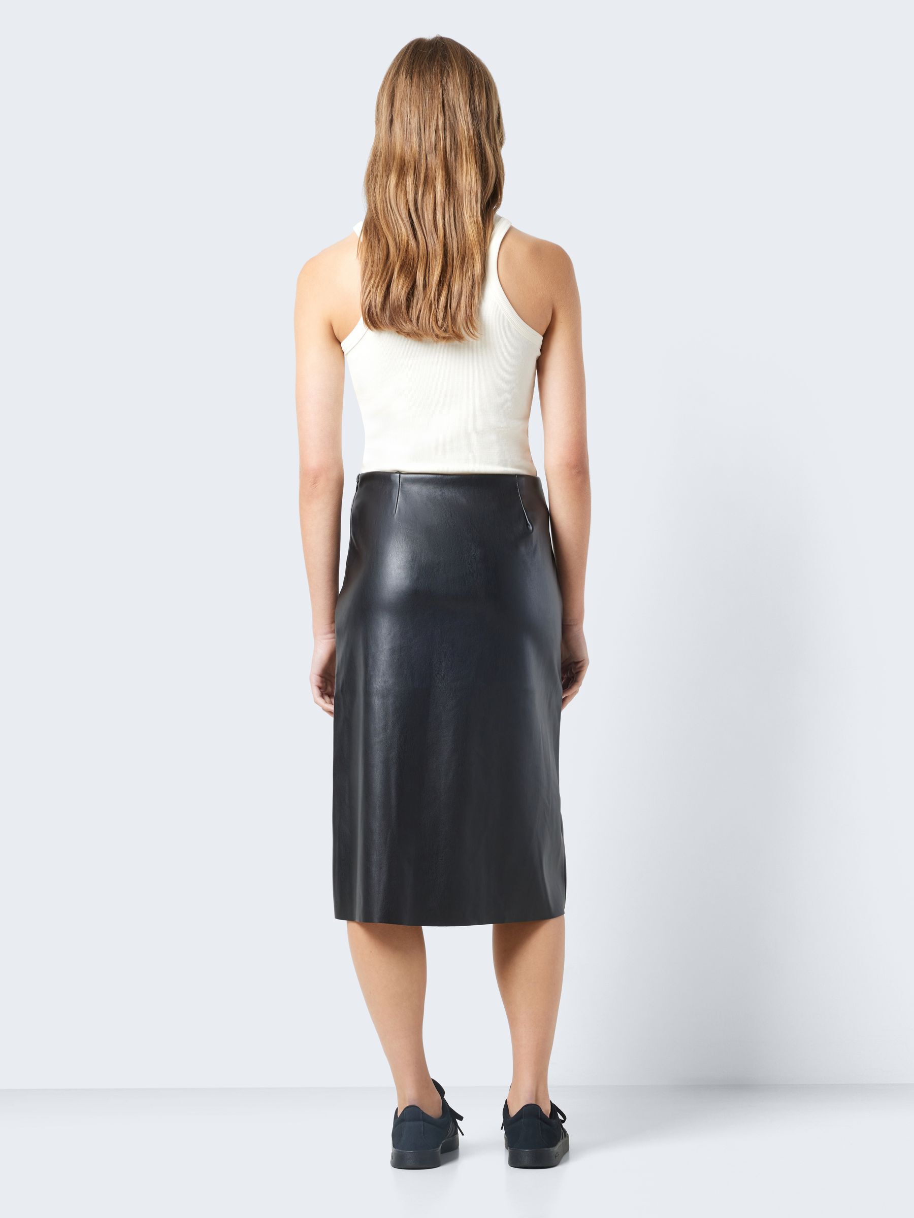 Pimkie faux leather sales midi skirt in black