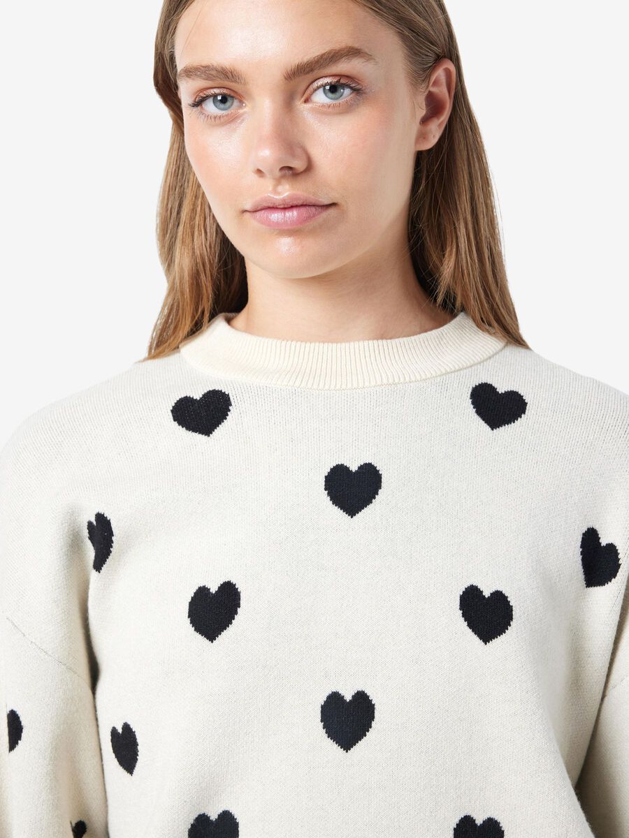 Carousel image - KNITTED PATTERN PULLOVER, Oatmeal | 5