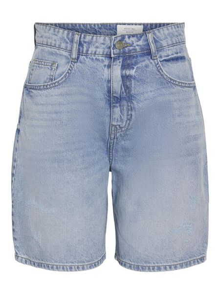 Noisy May HIGH WAIST JEANSSHORTS, Light Blue Denim, highres - 27025189_LightBlueDenim_001.jpg
