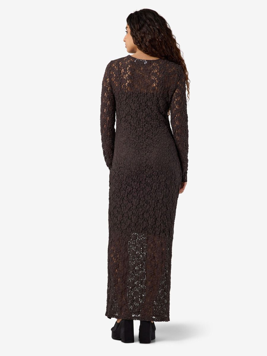 Carousel image 3 NMMIRIAM MAXI JURK OP KNIELENGTE, Chocolate Brown