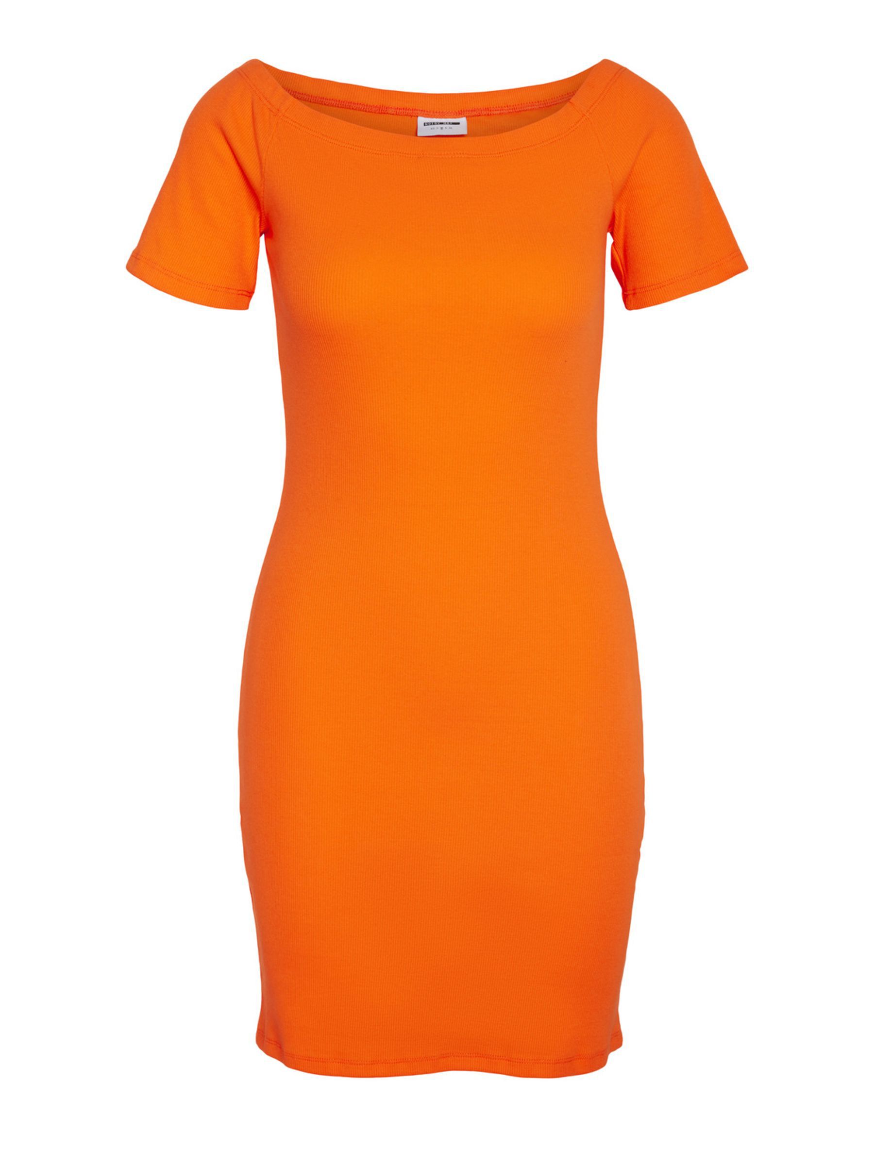 Neon orange t shirt dress hotsell