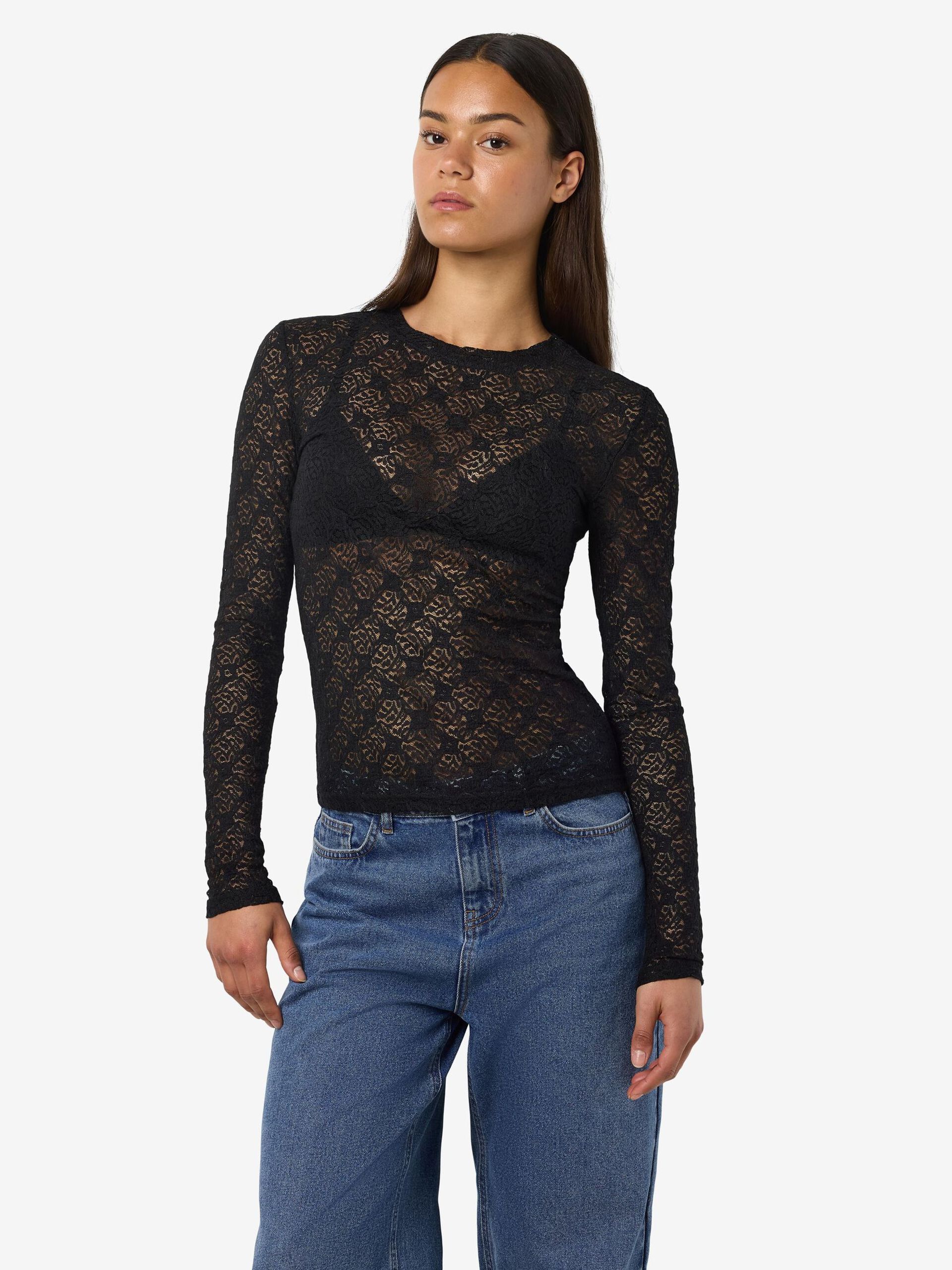 Carousel image - LACE TOP, Black | 6