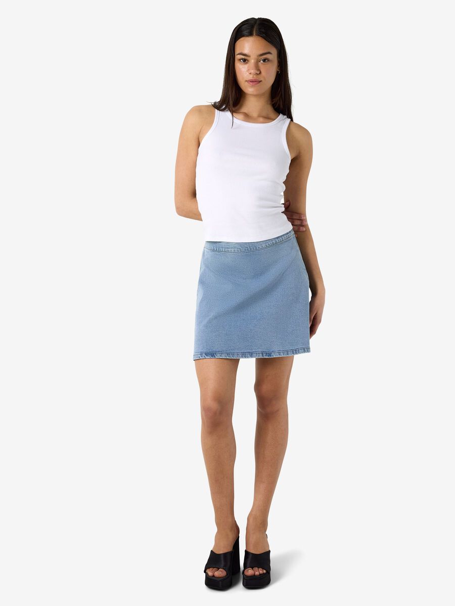 Carousel image - NMANDY FLARED MINI SKIRT, Medium Blue Denim | 6