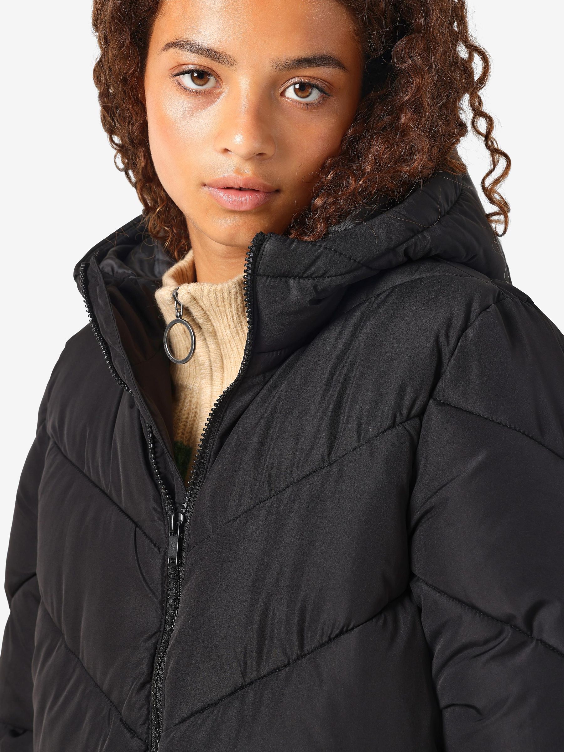 NMDALCON EXTRA LONG PUFFER JACKET Black NOISY MAY