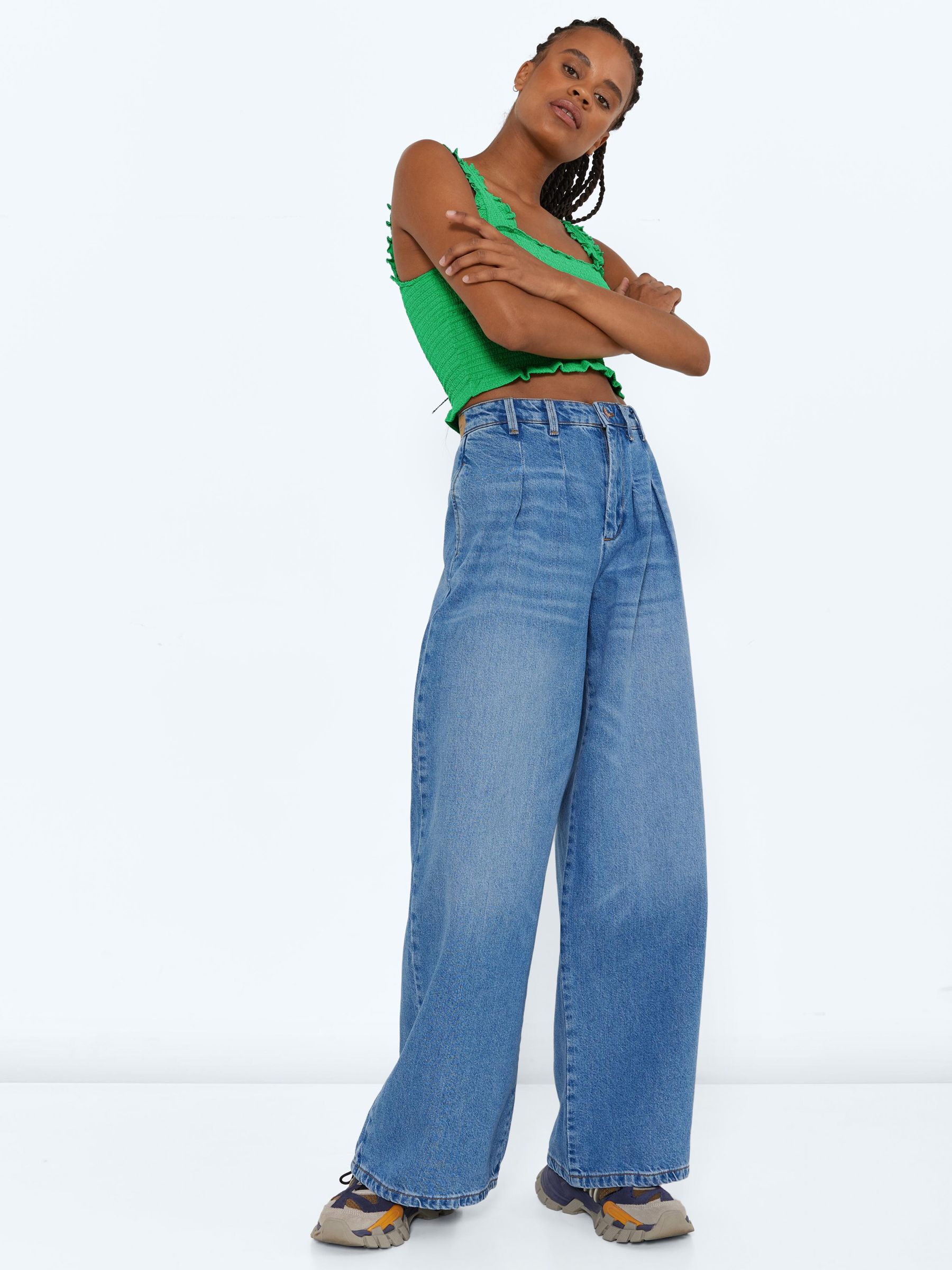 Jean large taille haute clearance