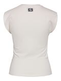Product image thumbnail - NMLEGA  CAP SLEEVE TOP, Cloud Dancer | 7
