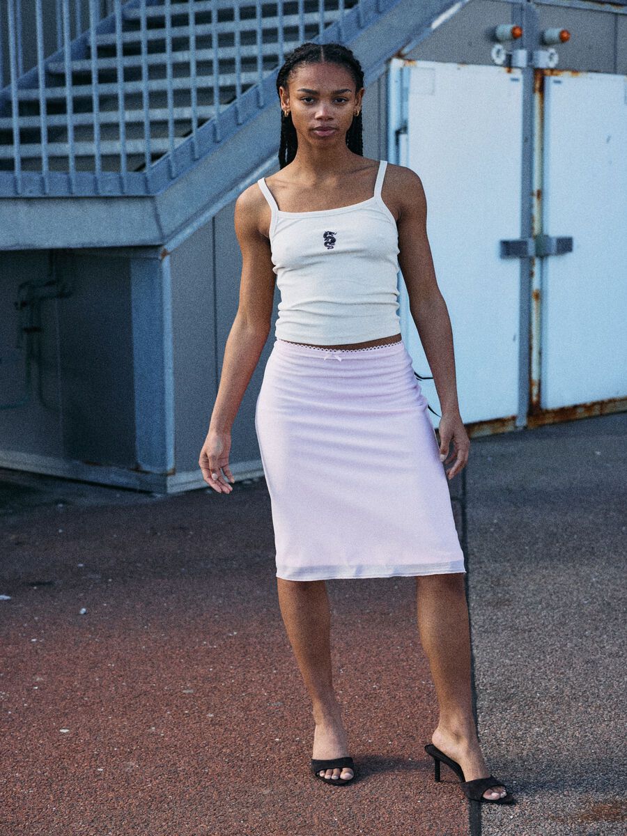 Carousel image - NMJUDITH MESH MIDI SKIRT, Pink-A-Boo | 2