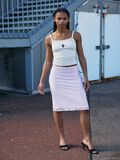 Product image thumbnail - NMJUDITH MESH MIDI SKIRT, Pink-A-Boo | 2