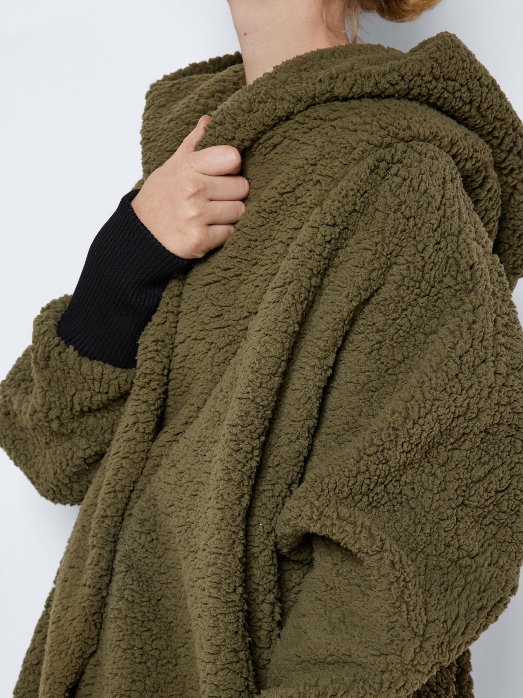 Olive green teddy bear jacket new arrivals