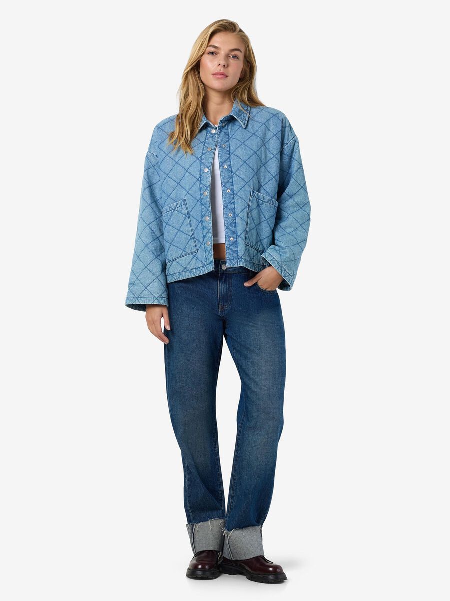 Noisy May QUILTED DENIM JACKET, Light Blue Denim, highres - 27033720_LightBlueDenim_004.jpg