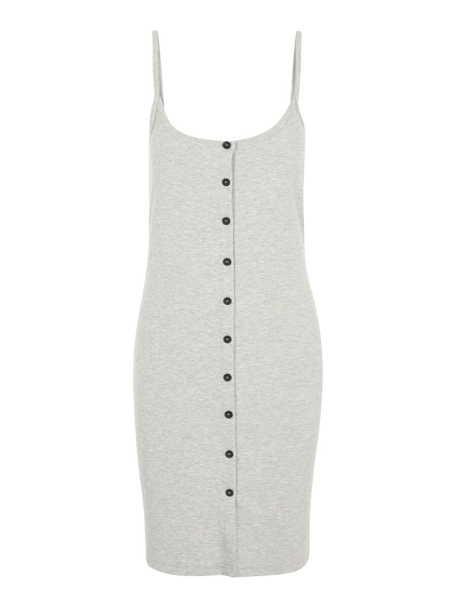 Noisy May BUTTON CAMI DRESS, Light Grey Melange, highres - 27011849_LightGreyMelange_001.jpg