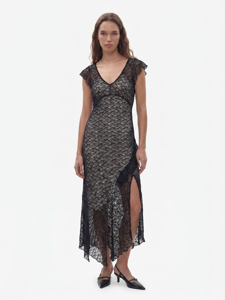Carousel image - SPITZEN MAXIKLEID, Black | 6