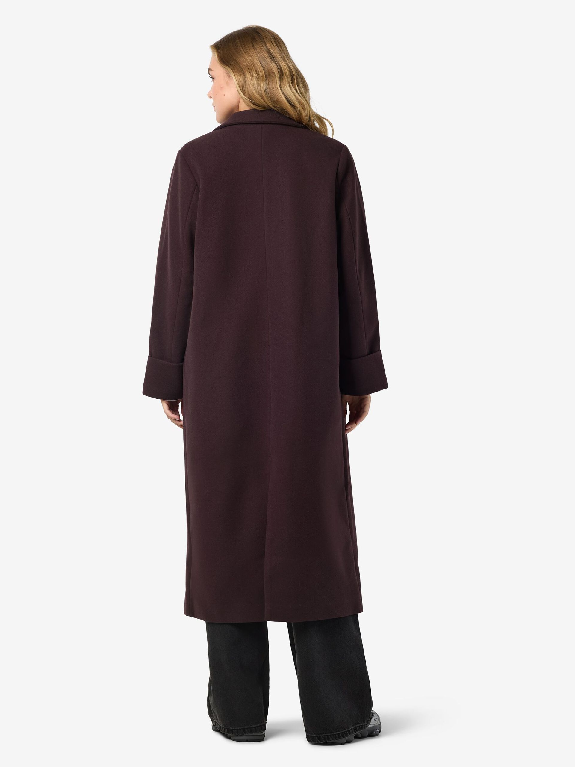 Carousel image - LONGLINE COAT, Chocolate Plum | 3