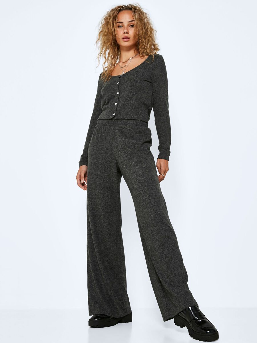 Noisy May WIDE LEG TROUSERS, Dark Grey Melange, highres - 27018165_DarkGreyMelange_007.jpg