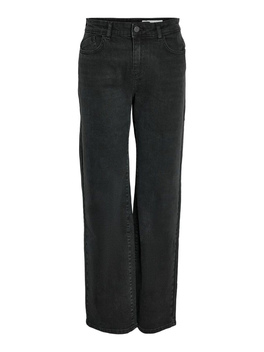 Noisy May NMYOLANDA STRAIGHT FIT JEANS, Black Denim, highres - 27029317_BlackDenim_001.jpg