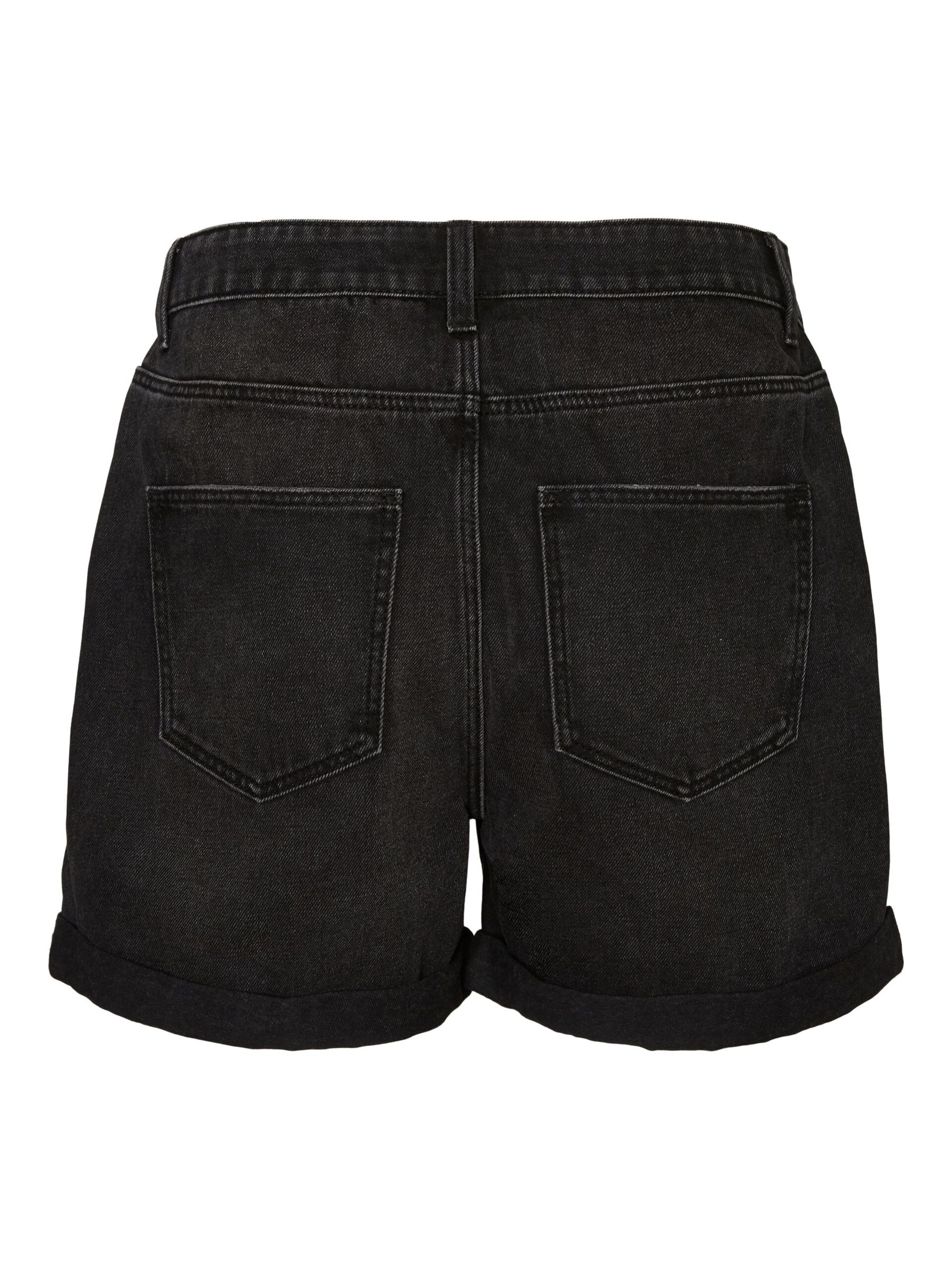 Carousel image - NORMAL WAIST DENIM SHORTS, Black Denim | 7