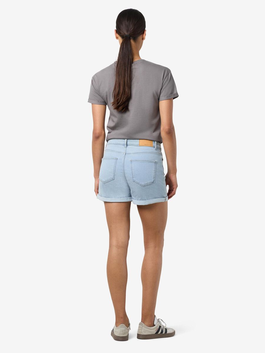 Carousel image - SLIM FIT DENIM SHORTS, Light Blue Denim | 3