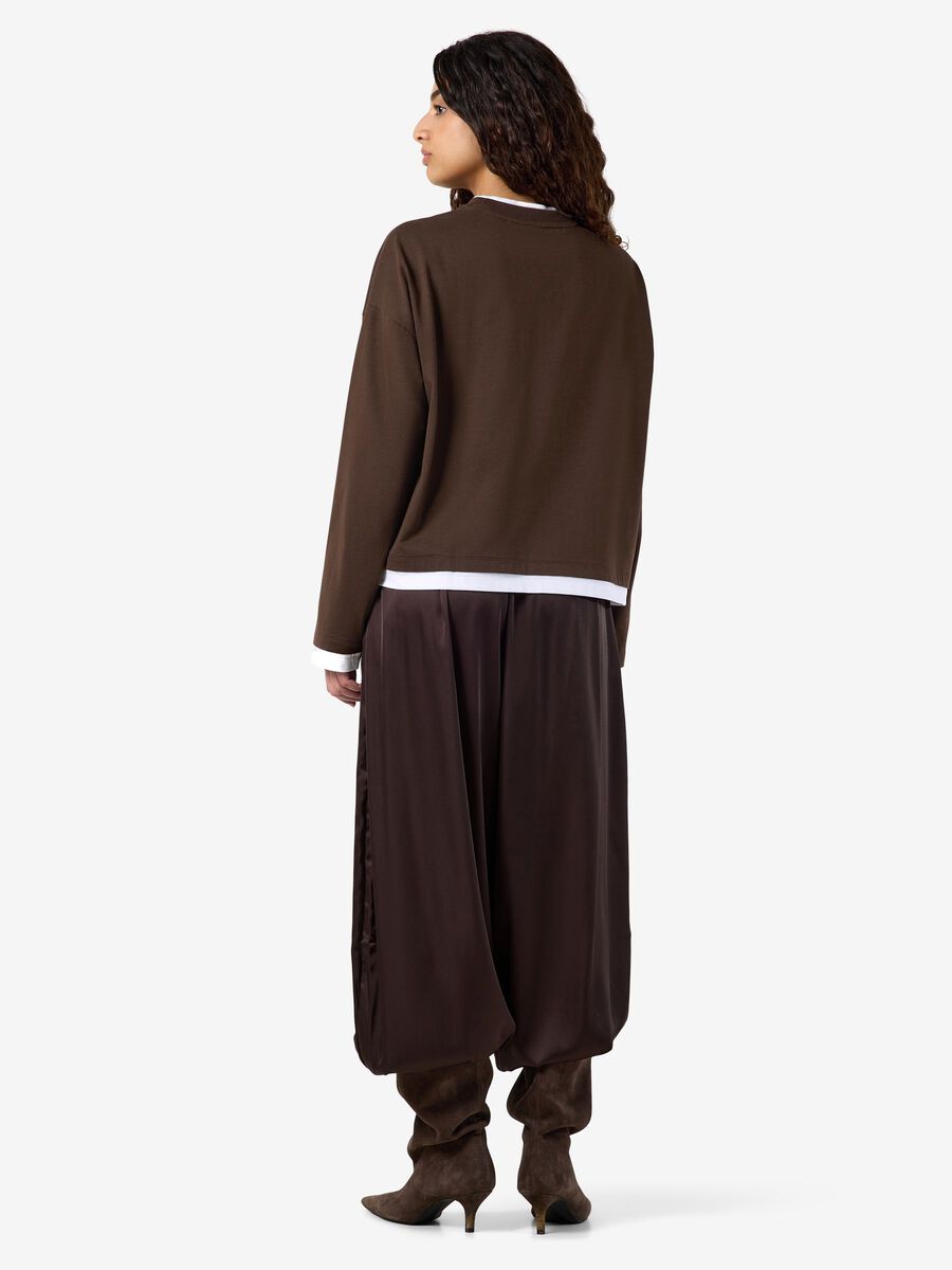 Carousel image 3 NMEMBER DOUBLE LAYER LONG SLEEVED TOP, Demitasse