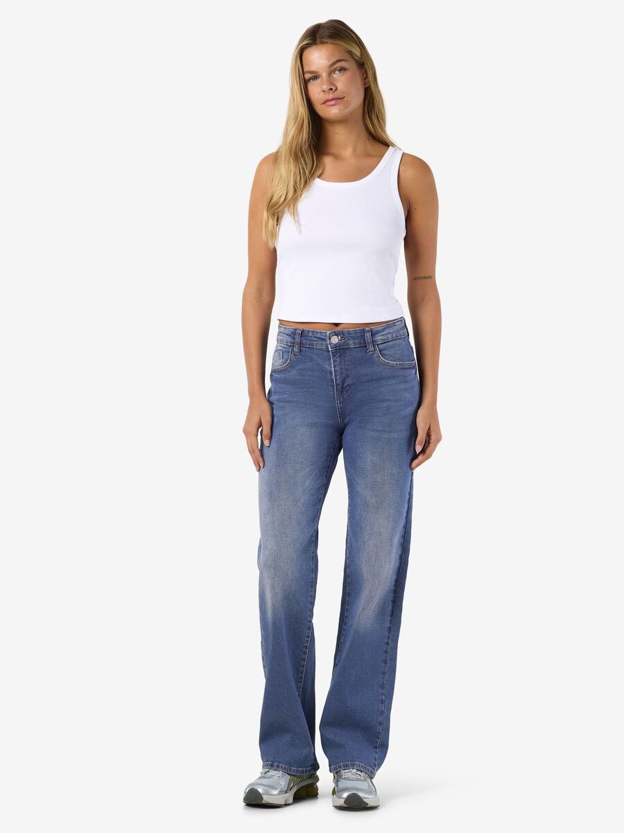 Product carousel image - NMYOLANDA STRAIGHT FIT JEANS, Medium Blue Denim | 2