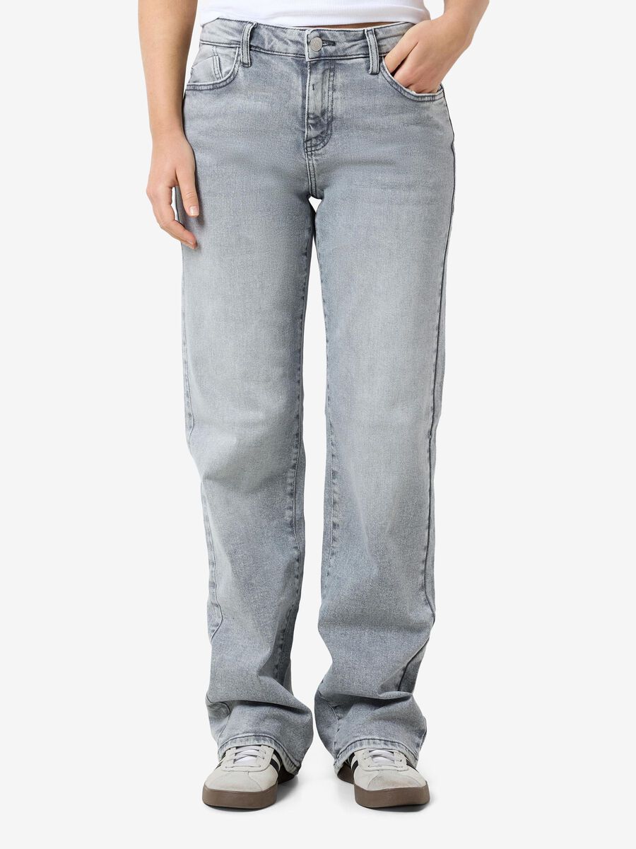 Noisy May NMYOLANDA STRAIGHT FIT JEANS, Light Grey Denim, highres - 27030830_LightGreyDenim_003.jpg