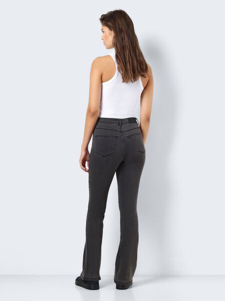 Noisy May Sallie mid rise flared jeans in dark gray
