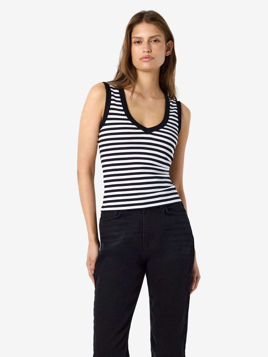 Carousel image 6 NMSTORMI V-NECK TOP, Black