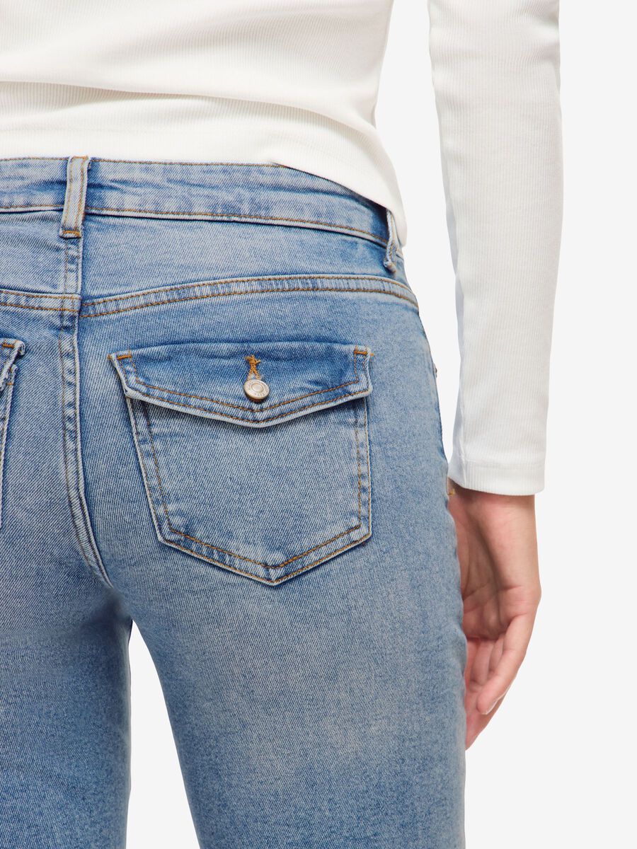 Product tile image - NMREMI FLARED JEANS, Light Blue Denim | 27037532_LightBlueDenim