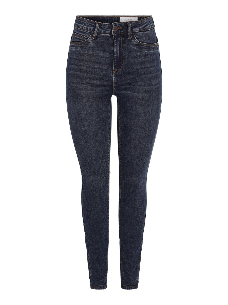 Noisy May NMCALLIE SKINNY FIT JEANS, Dark Blue Denim, highres - 27031755_DarkBlueDenim_001.jpg