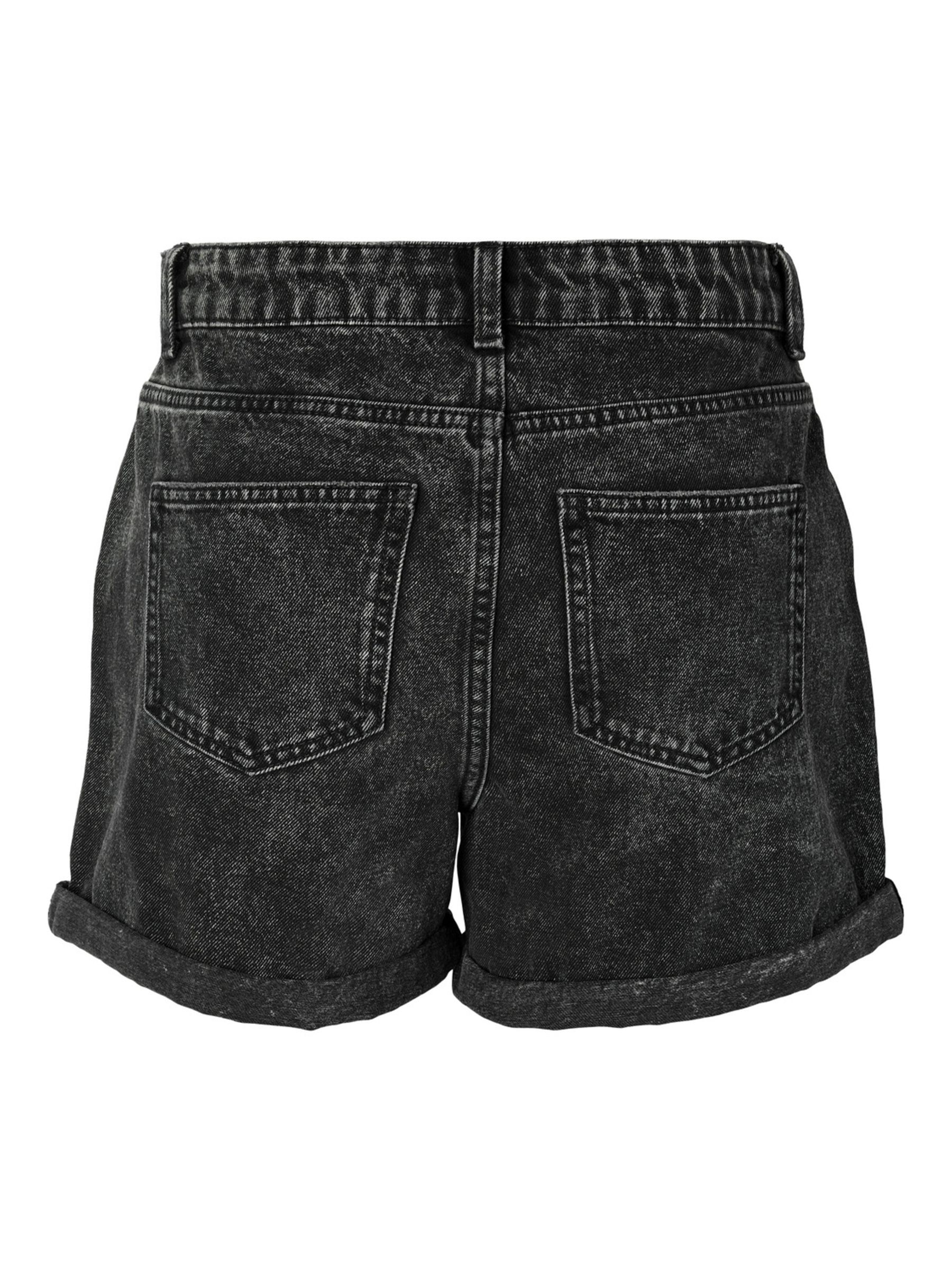 CURVE NORMAL WAISTED DENIM SHORTS Grey NOISY MAY