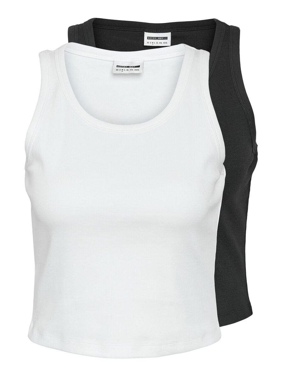 Carousel image - NMSUSSIE 2-PAK KOSZULKA BEZ RĘKAW&Oacute;W, Black | 2