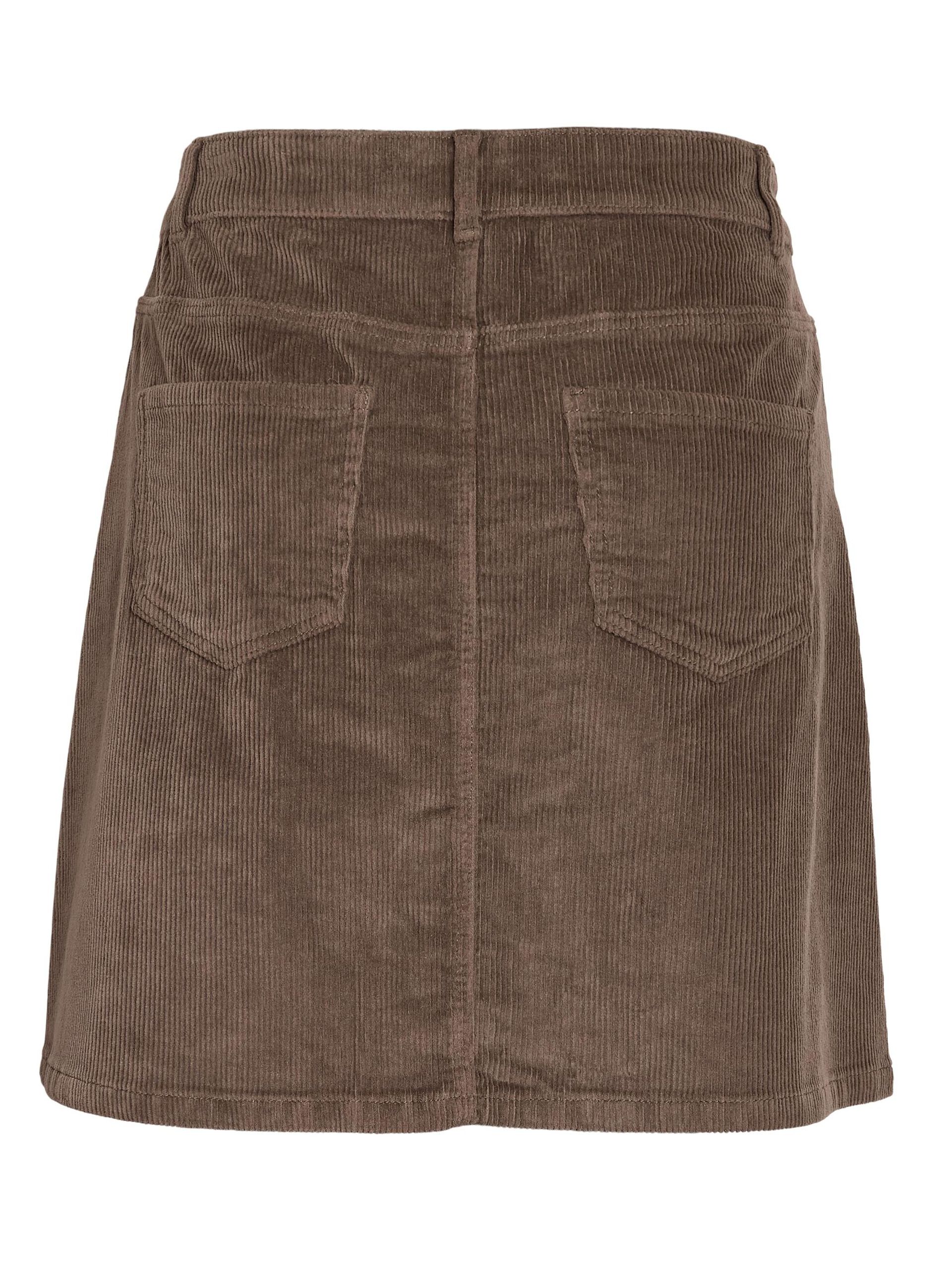 Carousel image - CORDUROY MINI SKIRT, Morel | 7