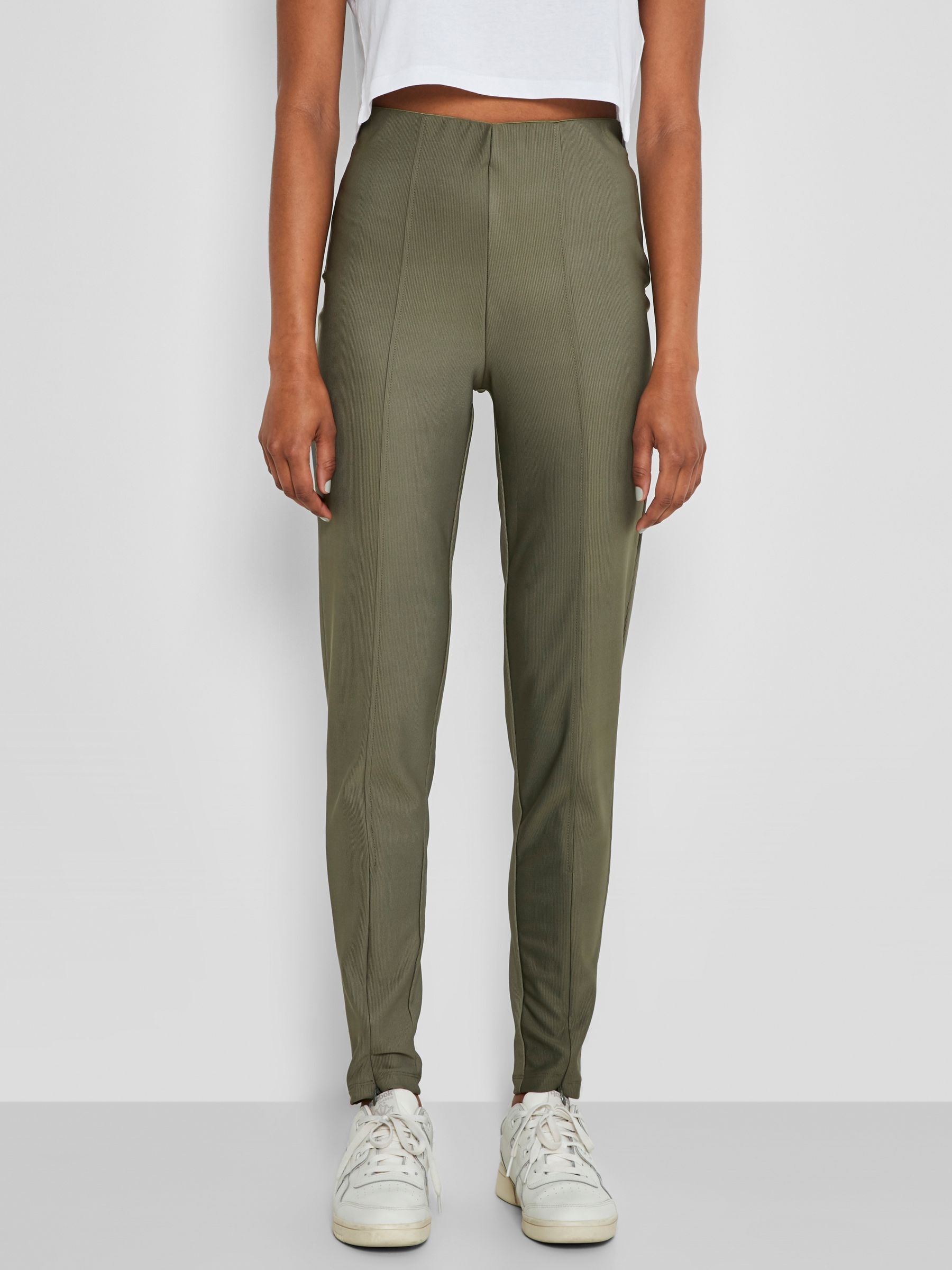 FRONT ZIP LEGGINGS Brown NOISY MAY