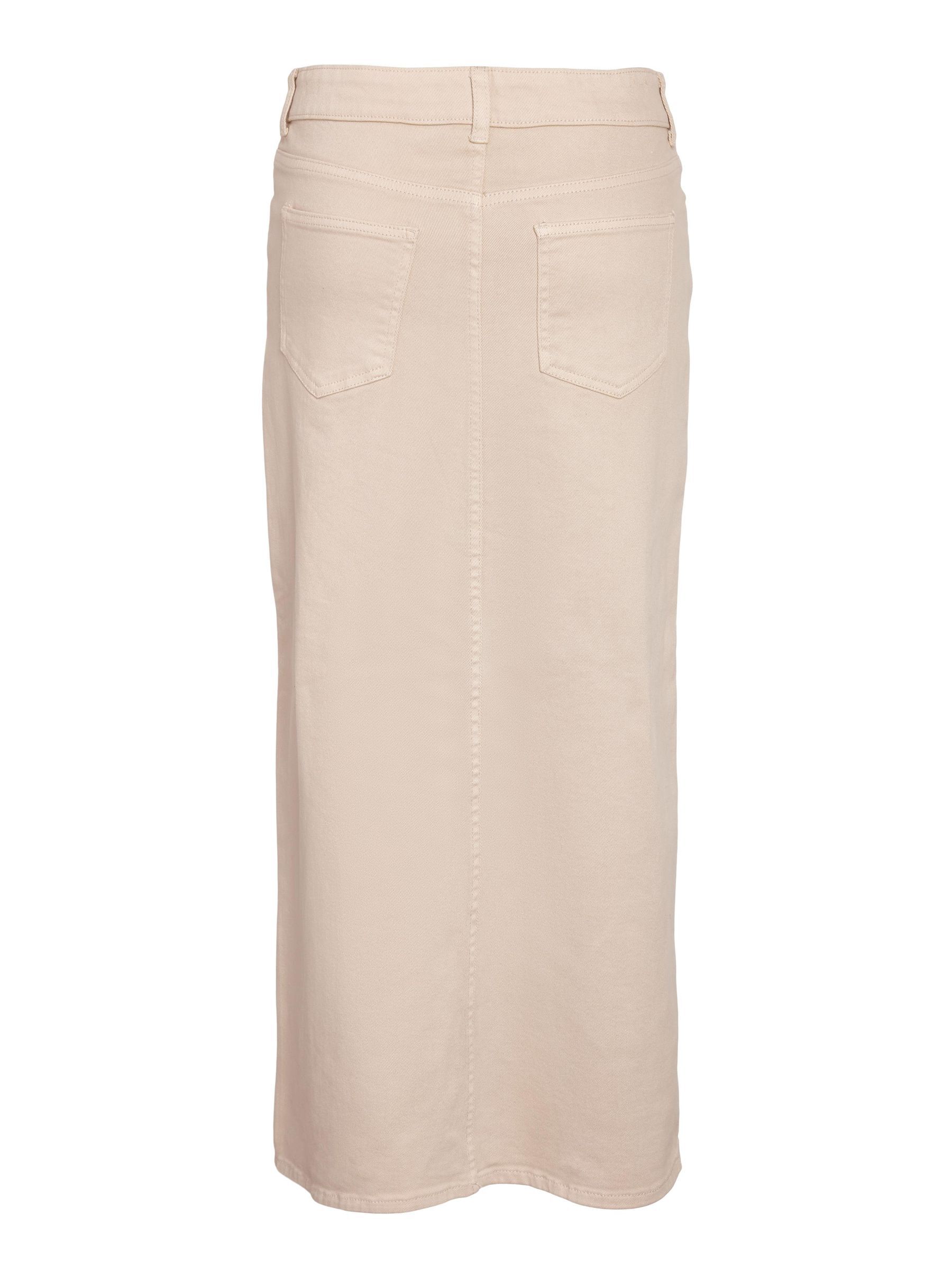 Long tan outlet jean skirt
